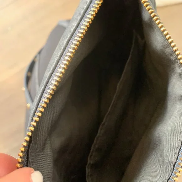 Rebecca Minkoff Mini Mac Blue Suede with Gold Hardware + Dustbag - Picture 7 of 8